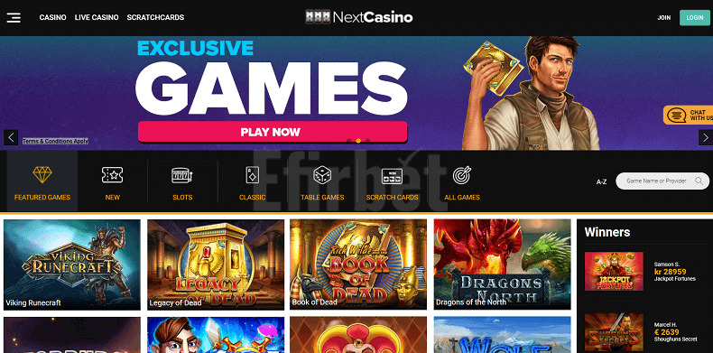 Next Casino - službena stranica