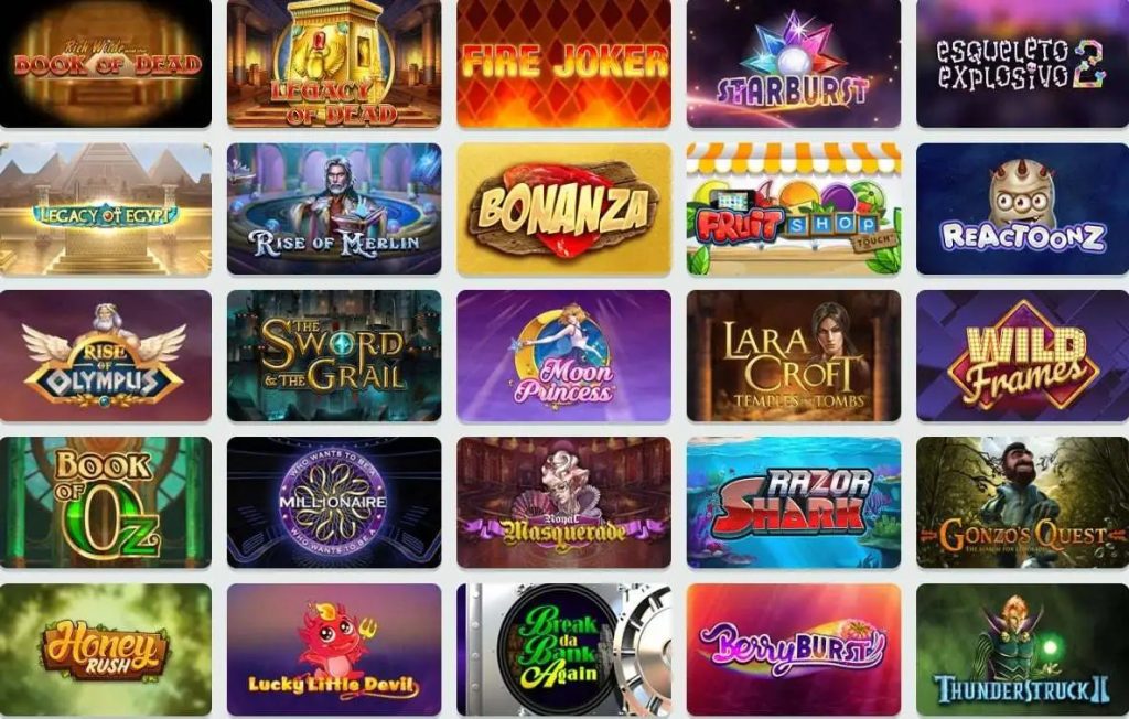 The range of games in online casinos