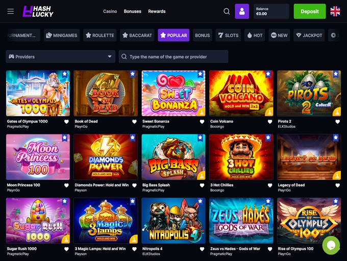 forhåndsvisning af hashlucky casino