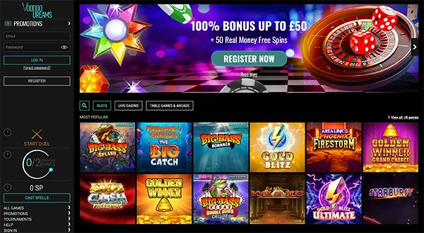 Juegos en vivo VoodooDreams