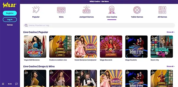 Wildz rewards system
