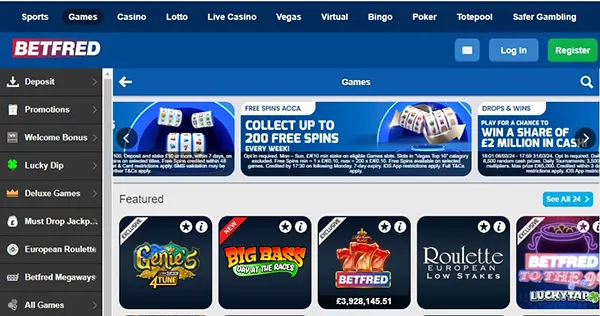 Betfred live casino